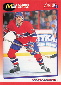 1991-92 Score Canadian English Hockey Mike McPhee #147