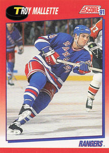 1991-92 Score Canadian English Hockey Troy Mallette #178