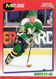 1991-92 Score Canadian English Hockey Mike Craig #181