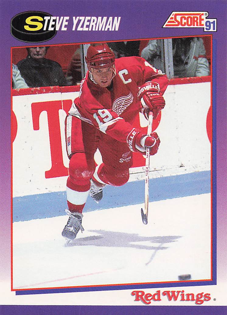 1991-92 Score American Hockey Steve Yzerman #190