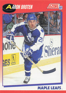 1991-92 Score Canadian English Hockey Aaron Broten #250