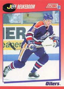 1991-92 Score Canadian English Hockey Jeff Beukeboom #253