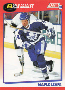 1991-92 Score Canadian English Hockey Brian Bradley #255