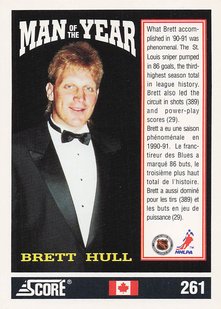1991-92 Score Canadian English Hockey Brett Hull #261