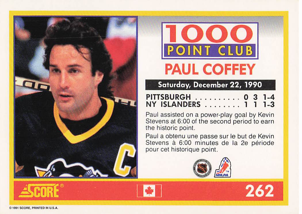 1991-92 Score Canadian English Hockey Paul Coffey #262