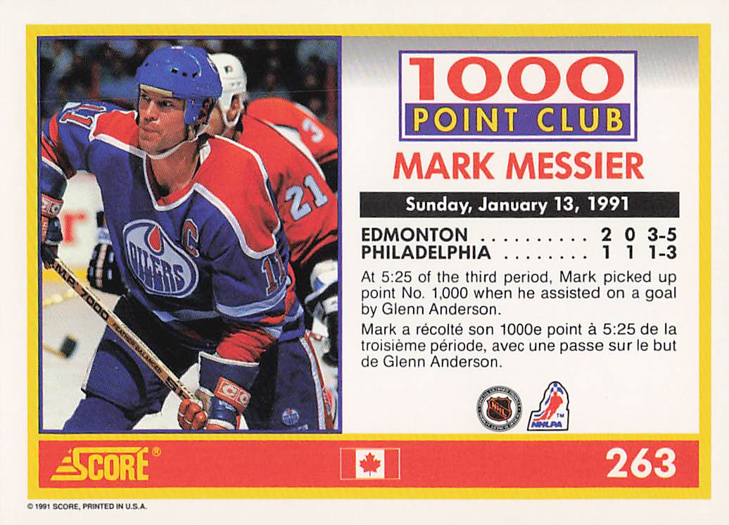 1991-92 Score Canadian English Hockey Mark Messier #263
