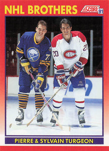 1991-92 Score Canadian English Hockey Pierre Turgeon / Sylvain Turgeon BRO #267