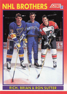 1991-92 Score Hockey Rich Sutter / Brian Sutter / Ron Sutter BRO #268