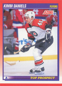 1991-92 Score Canadian English Hockey Kimbi Daniels #289 Rookie