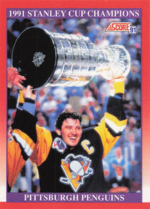 1991-92 Score Canadian English Hockey 1991 Stanley Cup Champions #315