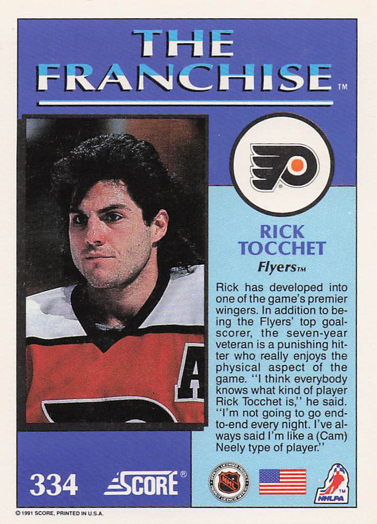 1991-92 Score Canadian English Hockey Rick Tocchet #364