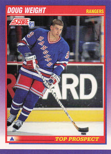 1991-92 Score Canadian English Hockey Doug Weight #286 Rookie