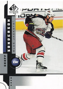 2001-02 SP Authentic Hockey Geoff Sanderson #22