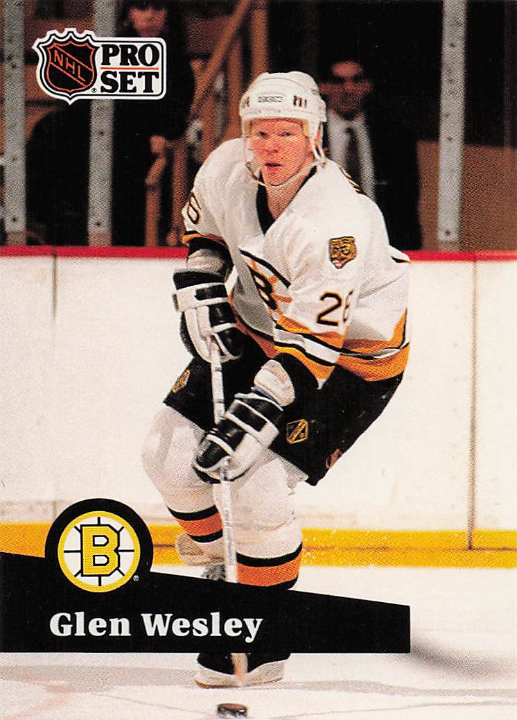 1991-92 Pro Set Hockey Glen Wesley #1