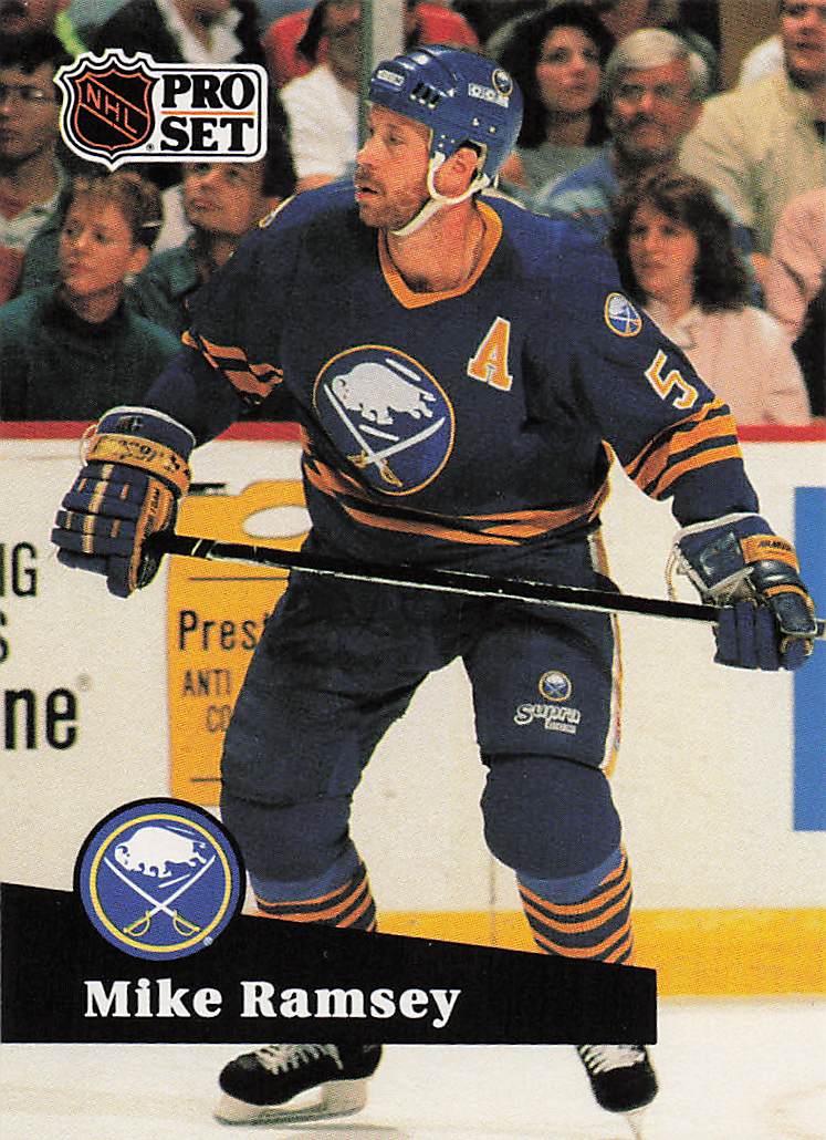 1991-92 Pro Set French Hockey Mike Ramsey #25
