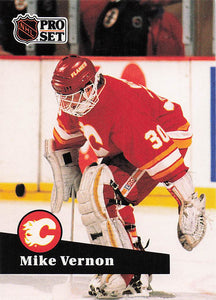 1991-92 Pro Set Hockey Mike Vernon #35