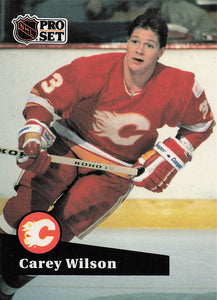 1991-92 Pro Set Hockey Carey Wilson #36