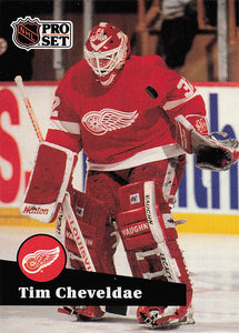 1991-92 Pro Set French Hockey Tim Cheveldae #57