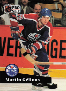 1991-92 Pro Set Hockey Martin Gelinas #66