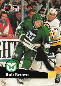 1991-92 Pro Set French Hockey Rob Brown #80