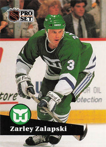 1991-92 Pro Set French Hockey Zarley Zalapski #91
