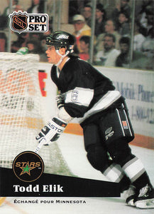 1991-92 Pro Set French Hockey Todd Elik #94