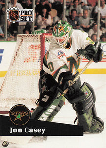 1991-92 Pro Set Hockey Jon Casey #111