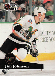 1991-92 Pro Set Hockey Jim Johnson #116