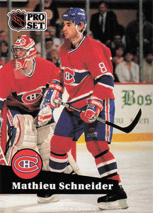 1991-92 Pro Set French Hockey Mathieu Schneider #119