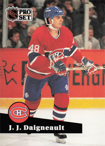 1991-92 Pro Set Hockey J.J. Daigneault #124