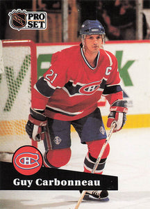 1991-92 Pro Set Hockey Guy Carbonneau #130