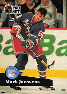 1991-92 Pro Set Hockey Mark Janssens #158