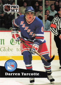 1991-92 Pro Set French Hockey Darren Turcotte #160