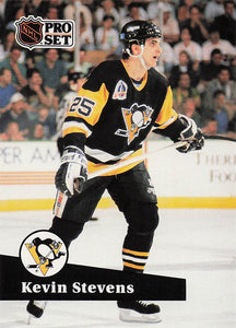 1991-92 Pro Set French Hockey Kevin Stevens #185