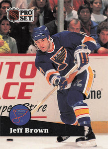 1991-92 Pro Set Hockey Jeff Brown #212