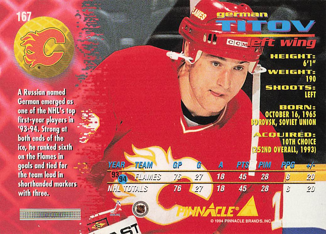 1994-95 Pinnacle Hockey German Titov #167