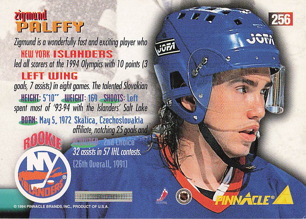 1994-95 Pinnacle Hockey Zigmund Palffy #256