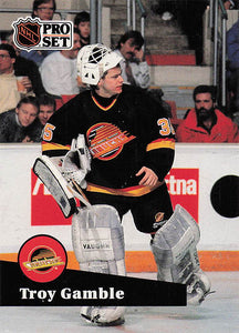 1991-92 Pro Set French Hockey Troy Gamble #238