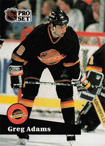 1991-92 Pro Set Hockey Greg Adams #243