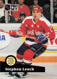 1991-92 Pro Set French Hockey Stephen Leach #253