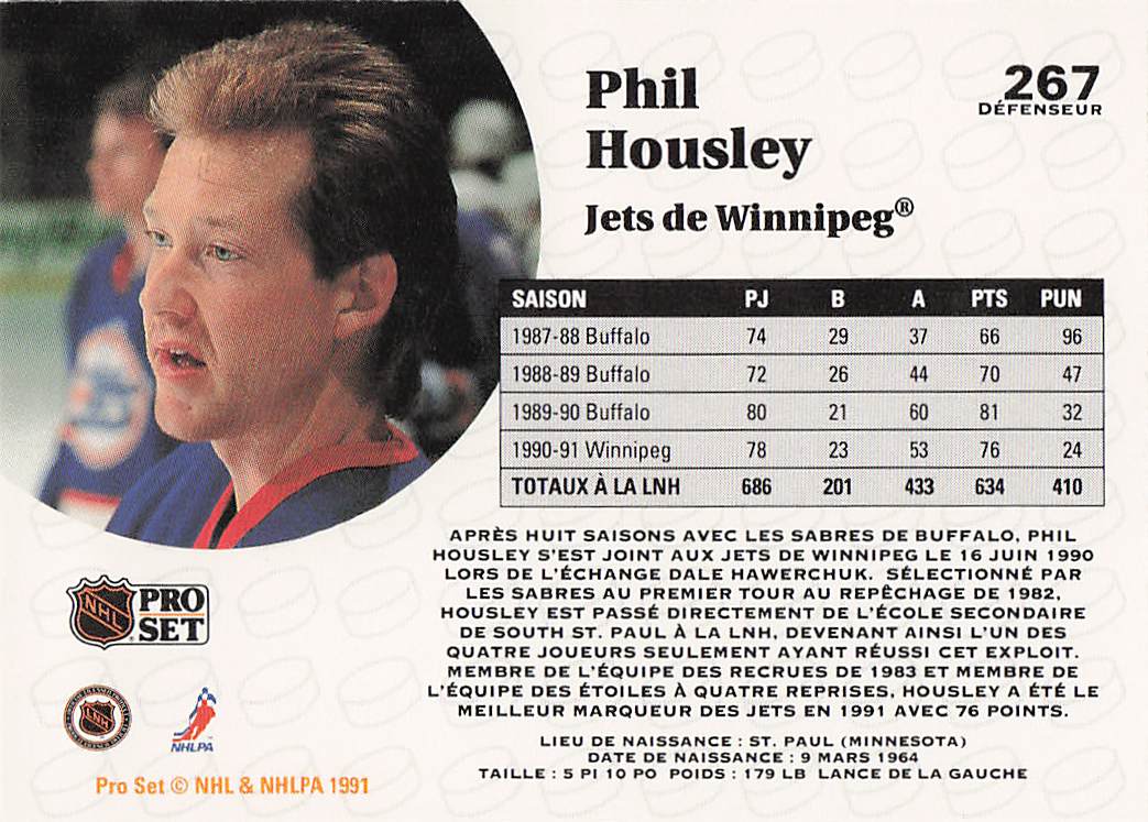 1991-92 Pro Set French Hockey Phil Housley #267