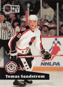 1991-92 Pro Set Hockey Tomas Sandstrom #287