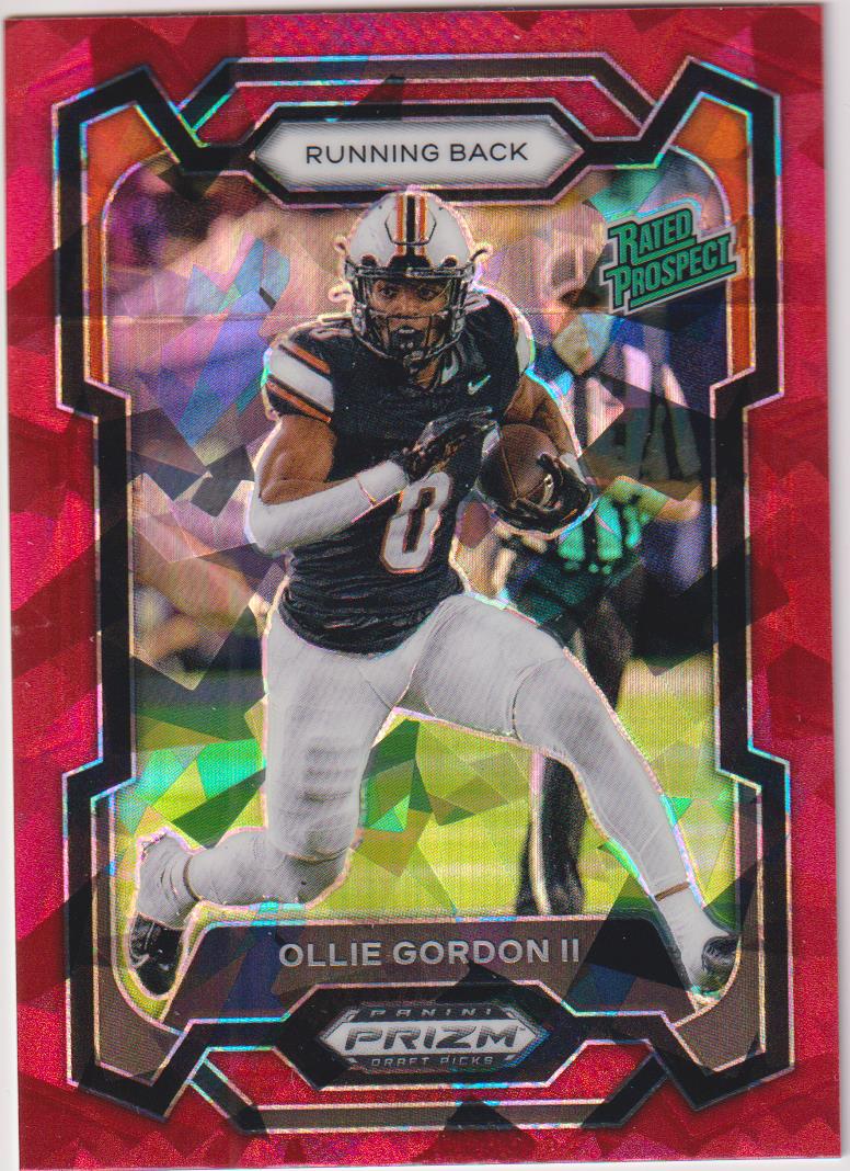 2024 Panini Prizm Draft Picks Football Red Ice Ollie Gordon II #102