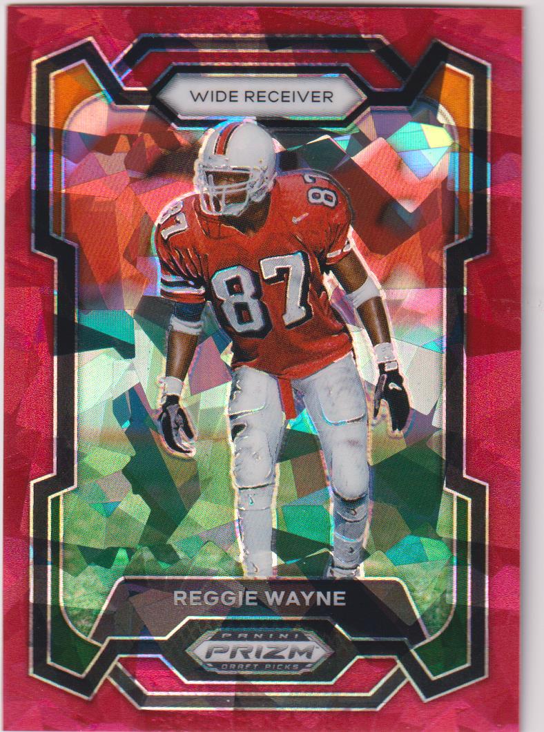 2024 Panini Prizm Draft Picks Football Red Ice Reggie Wayne #55