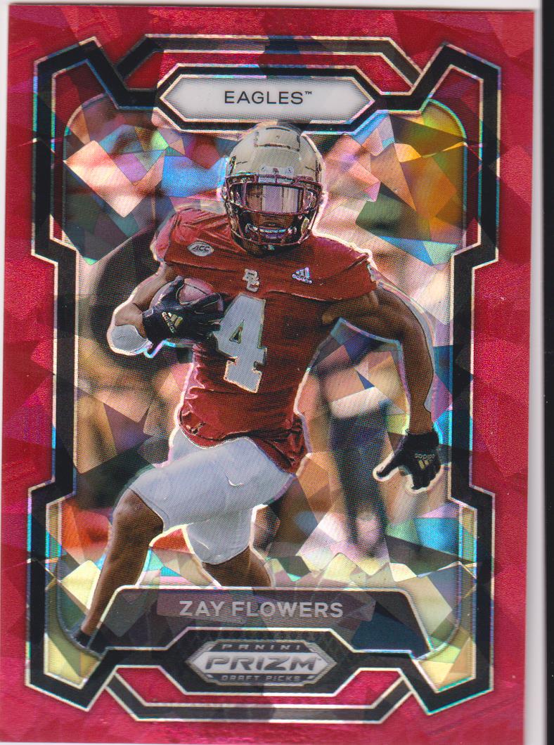 2024 Panini Prizm Draft Picks Football Red Ice Zay Flowers #13