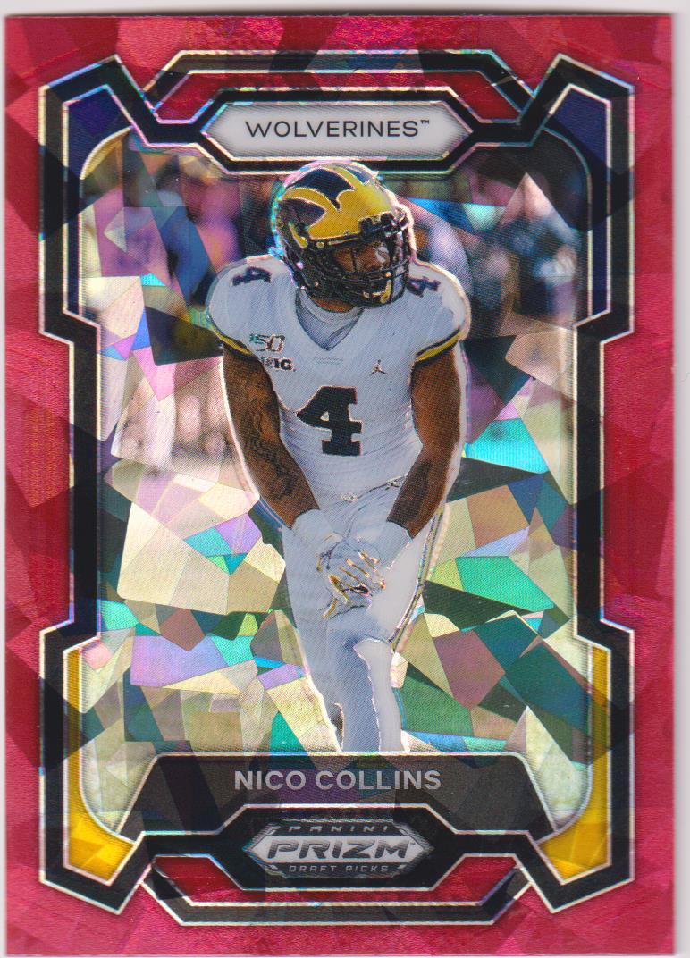 2024 Panini Prizm Draft Picks Football Red Ice Nico Collins #51