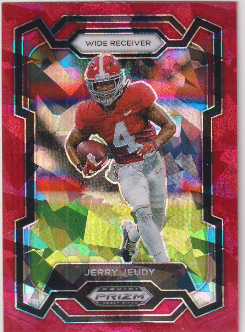 2024 Panini Prizm Draft Picks Football Red Ice Jerry Jeudy #40