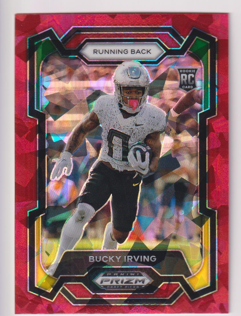 2024 Panini Prizm Draft Picks Football Red Ice Bucky Irving #172