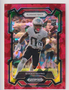 2024 Panini Prizm Draft Picks Football Red Ice Bucky Irving #172