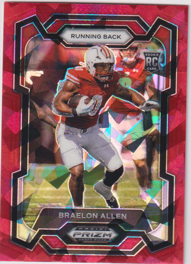 2024 Panini Prizm Draft Picks Football Red Ice Braelon Allen #129